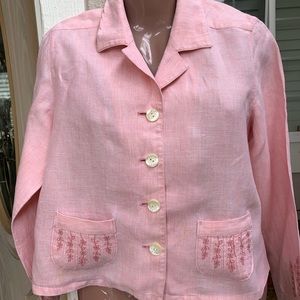 J JILL PETITE PINK JACKET SIZE S